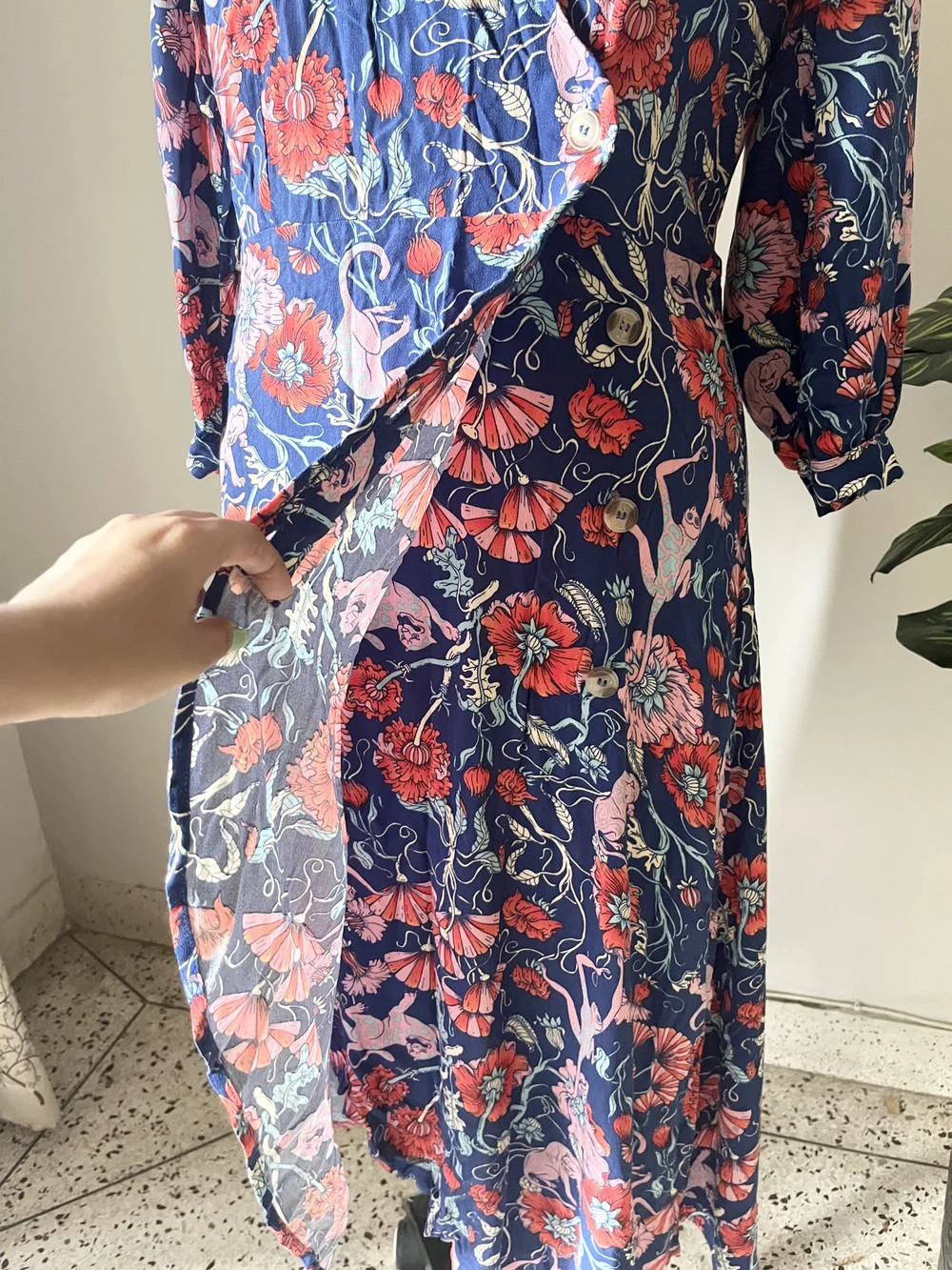 Floral wrap dress 