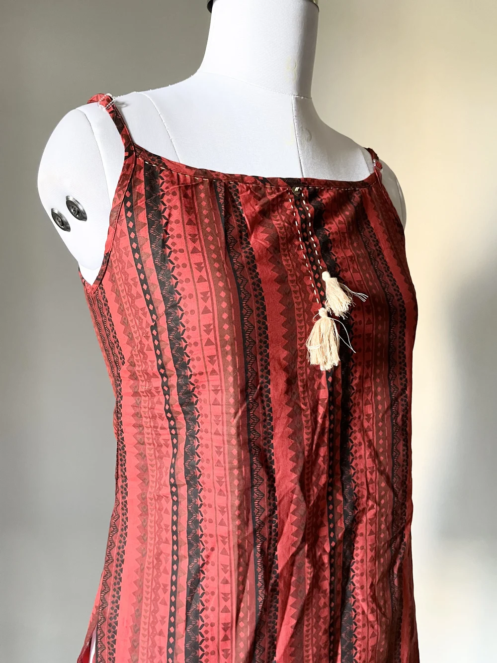 Red aztec handmade kurti