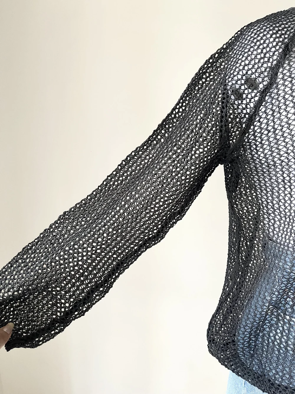 Black Crochet  top 