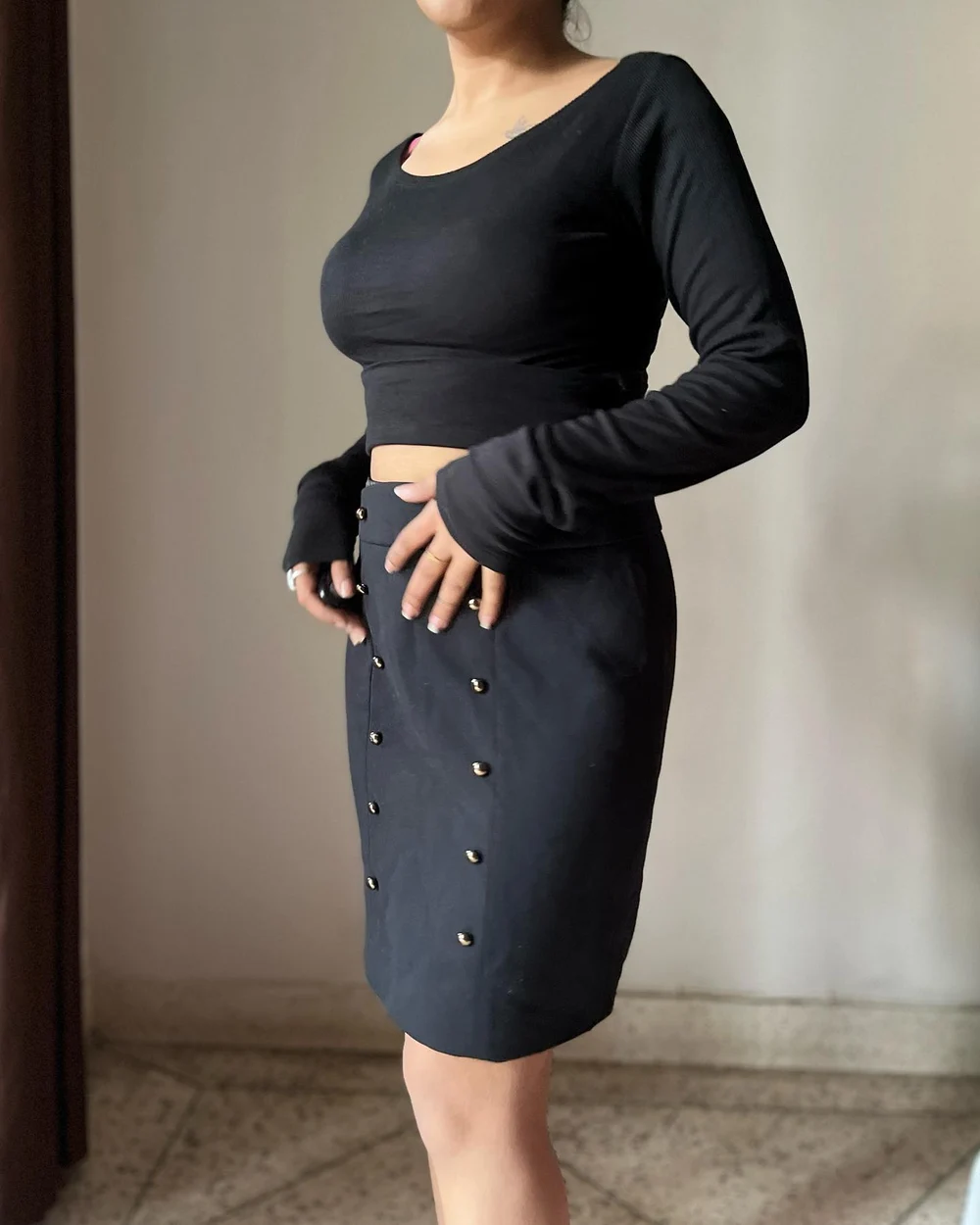 Black formal skirt 