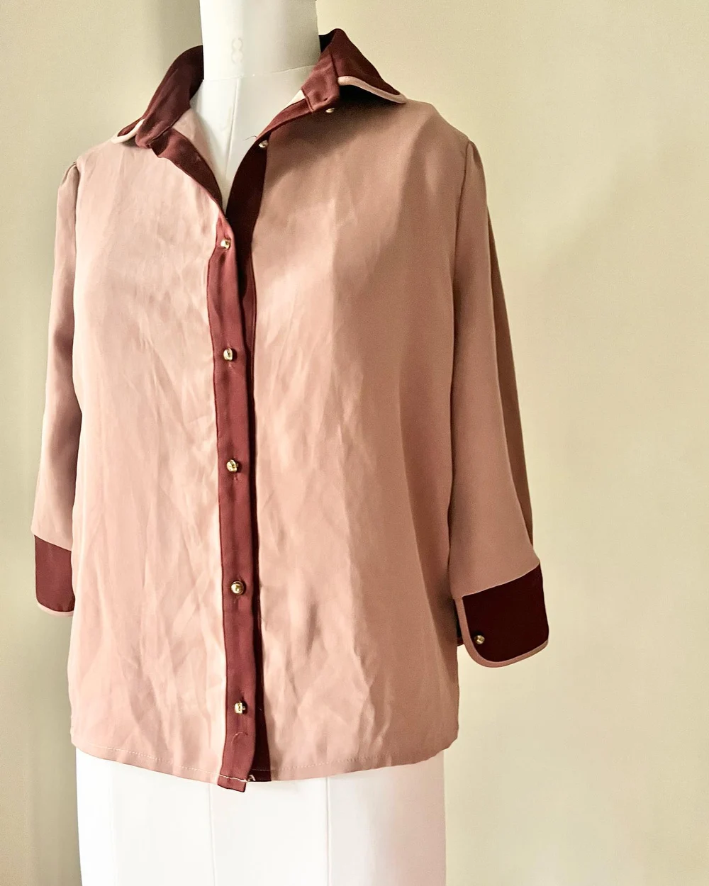 Peach contrast shirt 