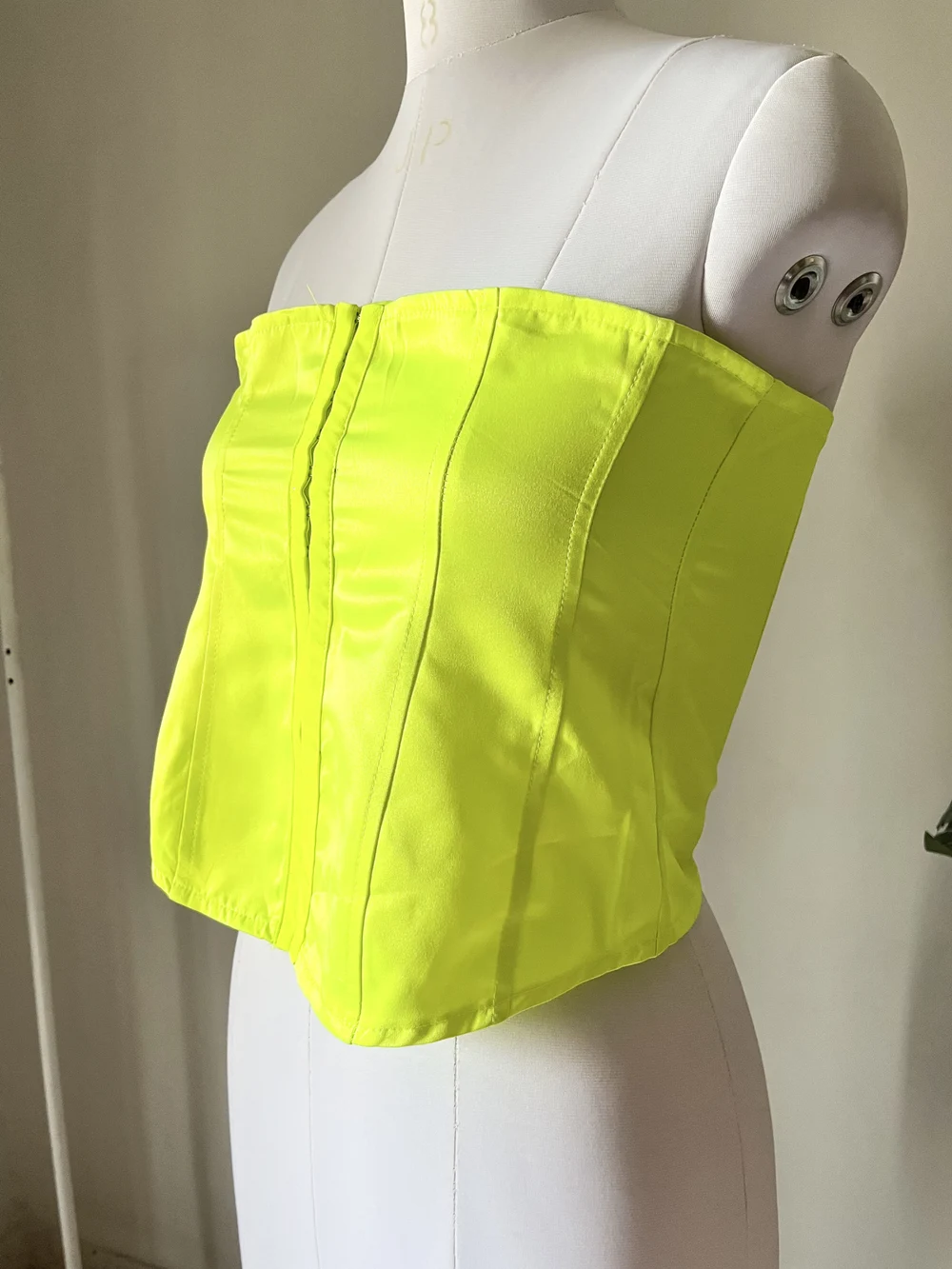 Neon tube corset top