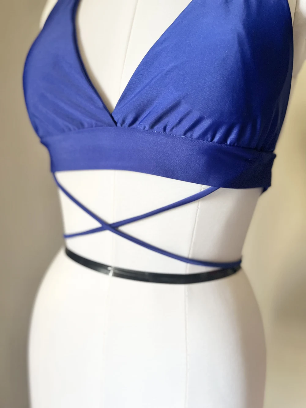 Electric blue bikini top