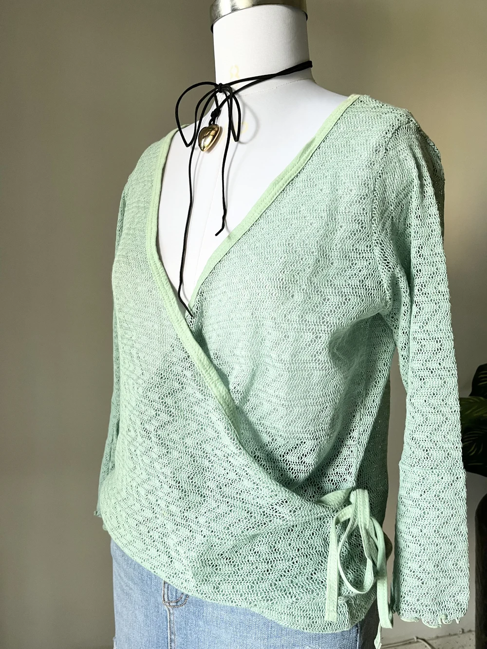 Green wrap top 