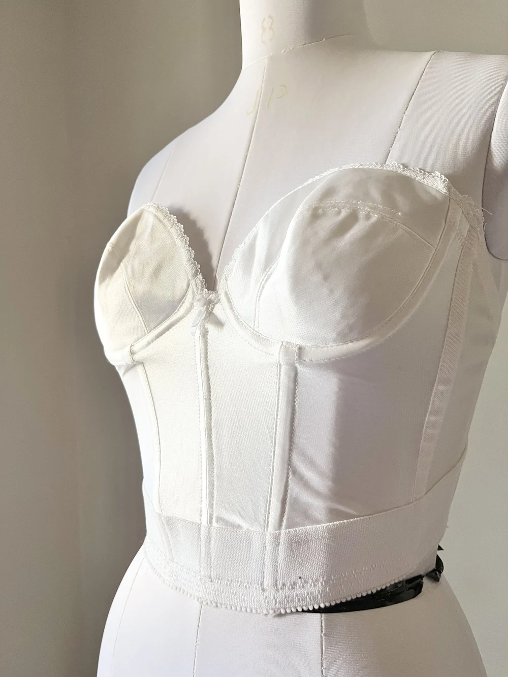 White tube padded corset top