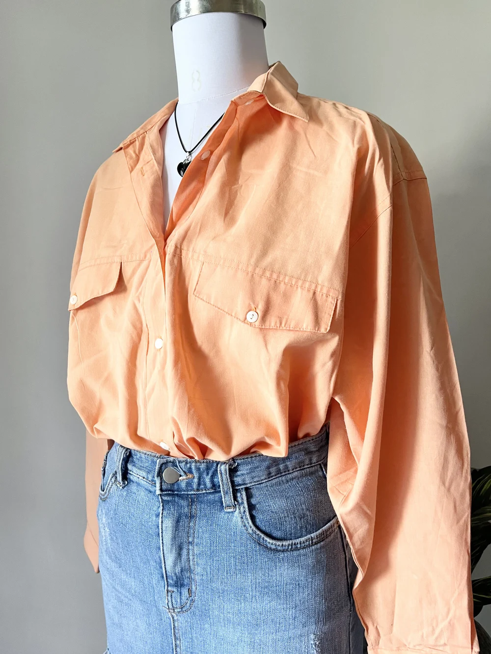 Orange cotton shirt