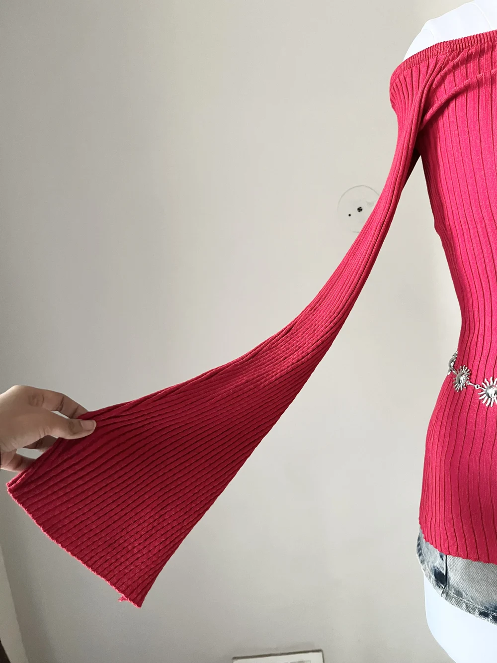 Red off-shoulder Top 