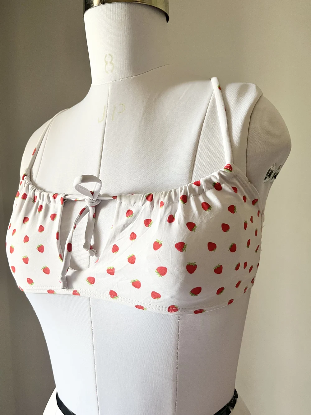 Strawberry print bikini top 