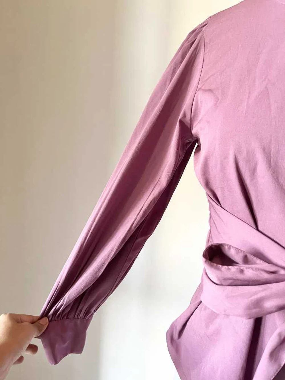 Mauve pink tie-up top 