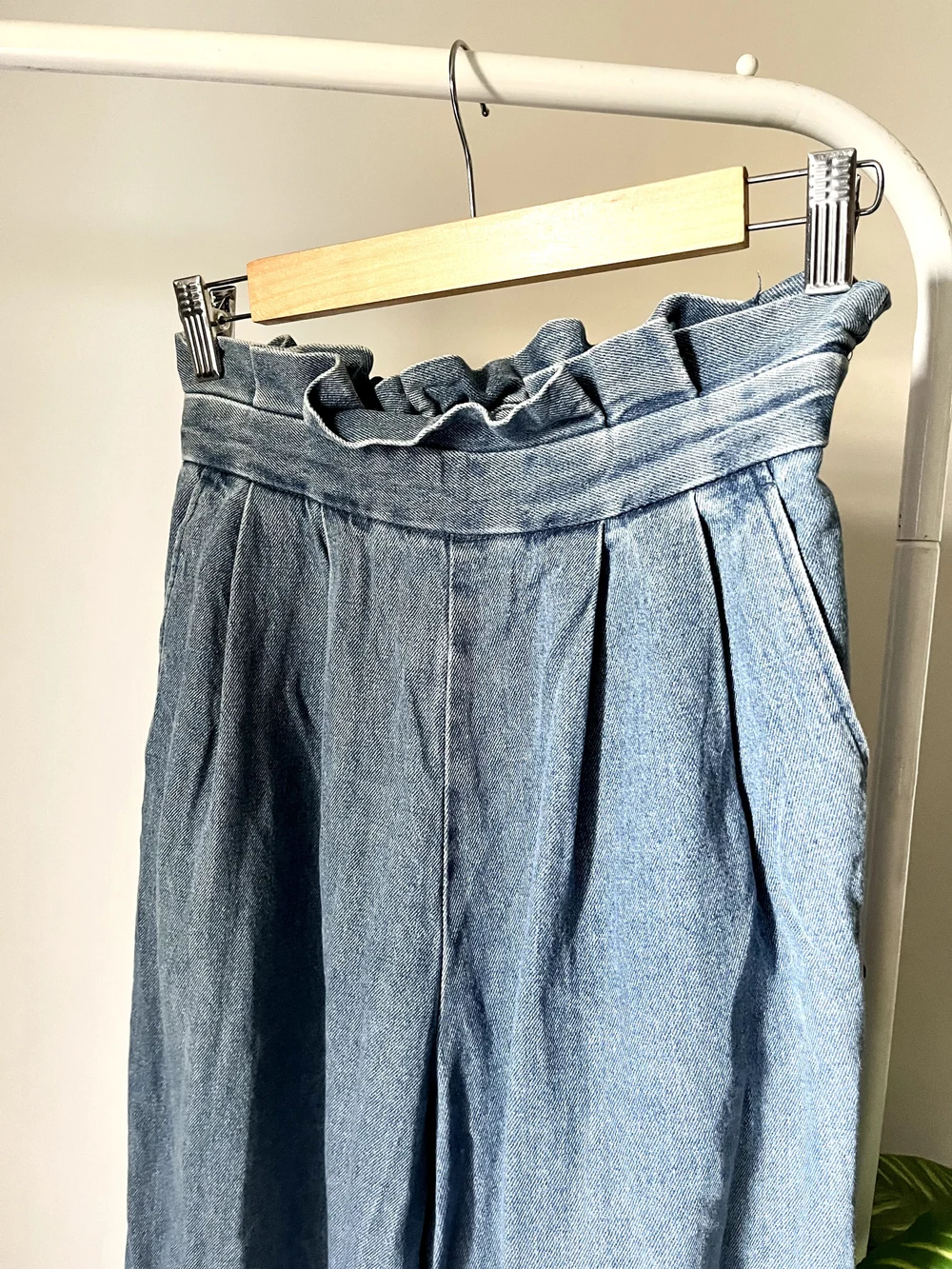 Paperbag wide-leg Highwaist denim