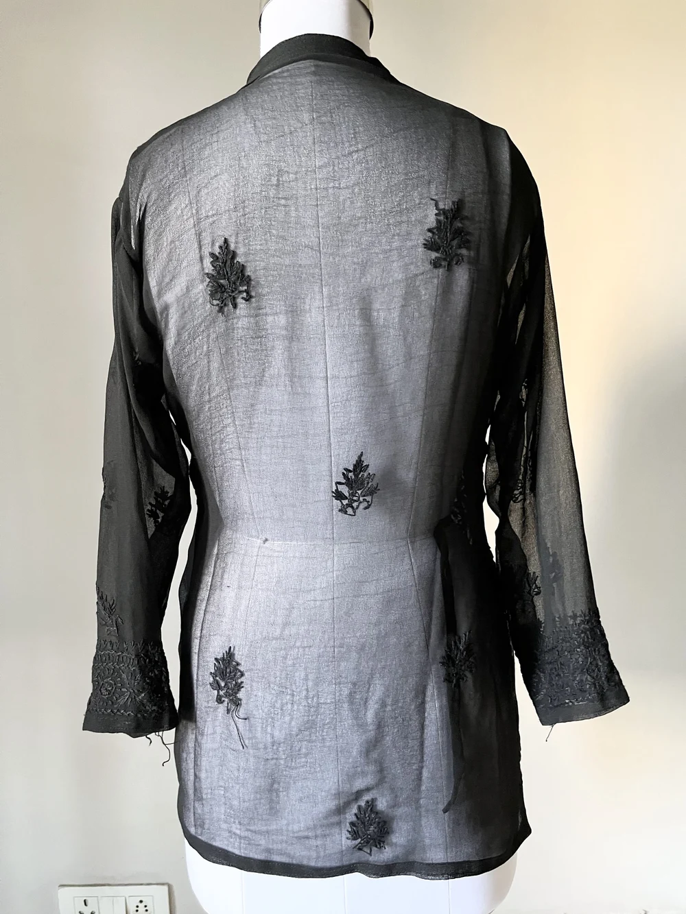 Black chikankari kurti 