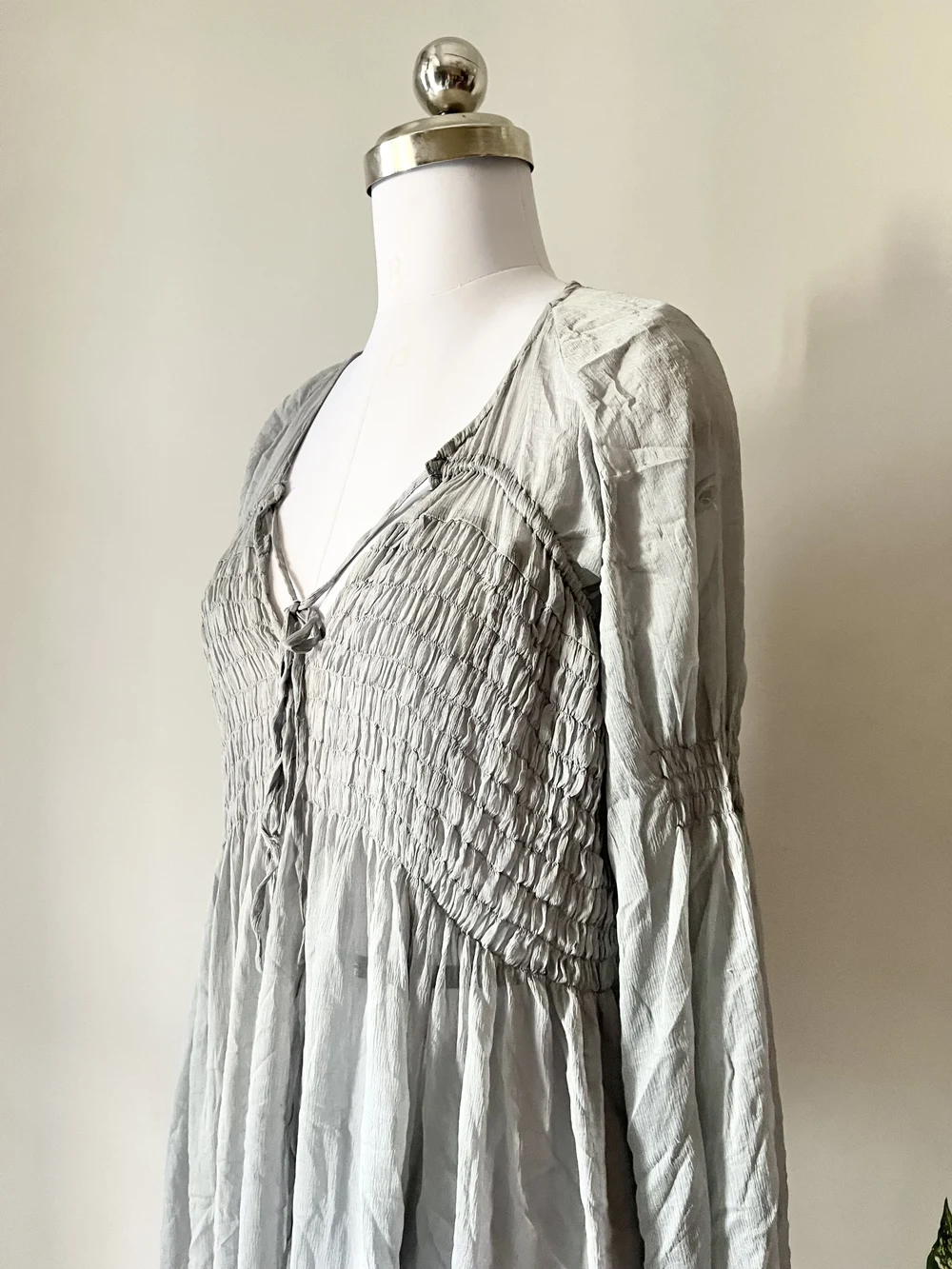 Powder blue sheer dress