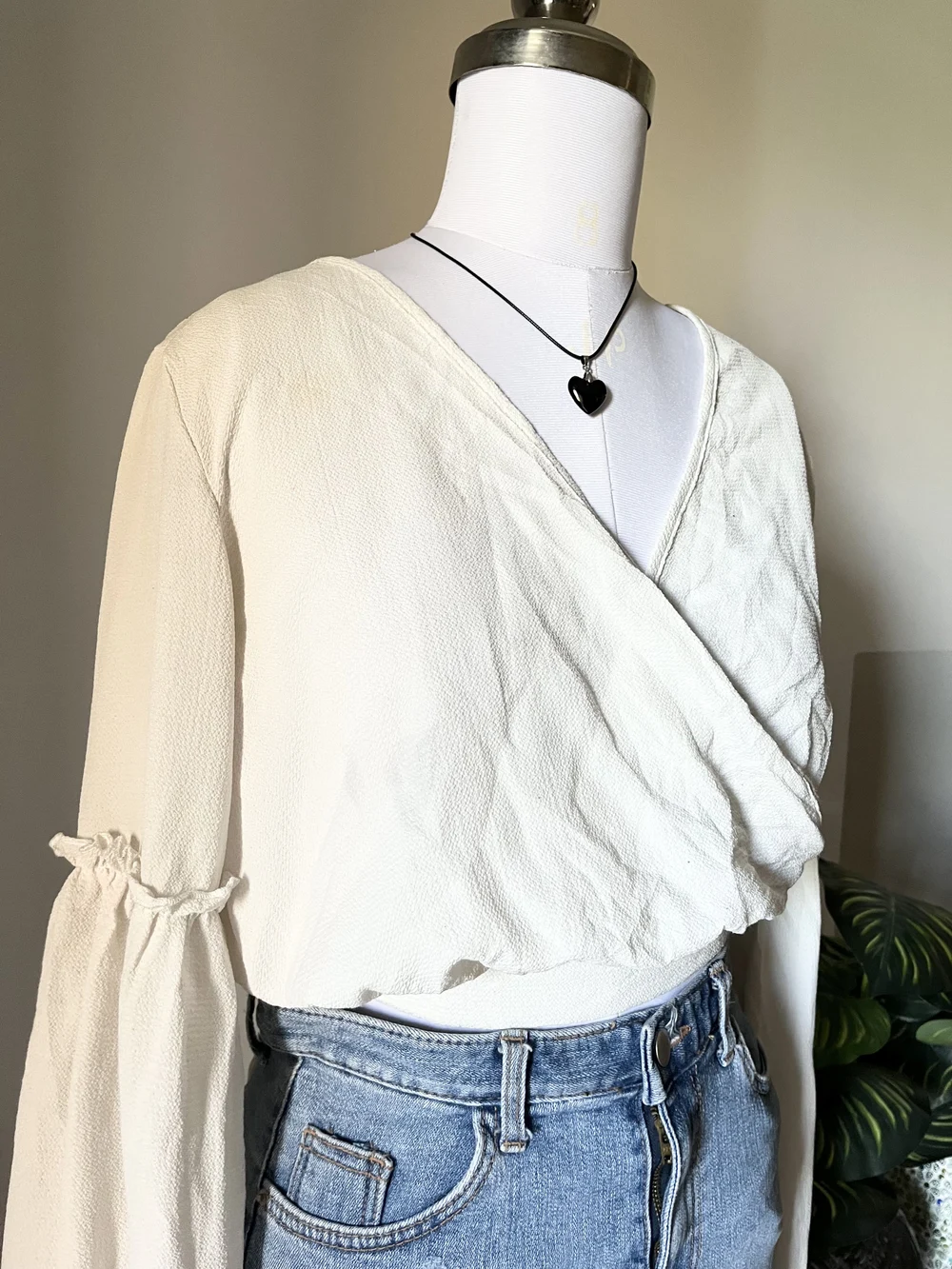 White Wrap top