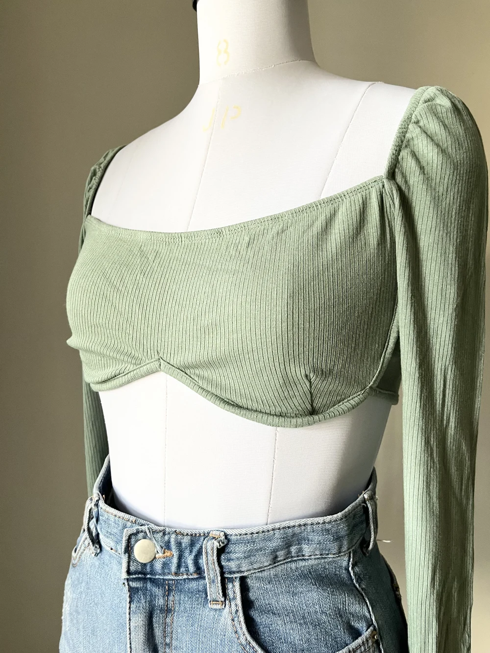 green cutout top 