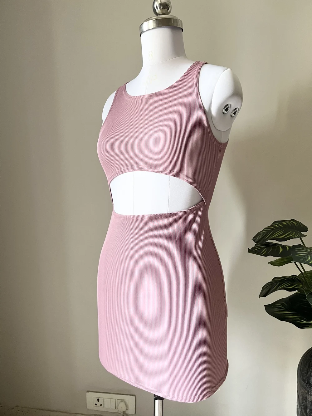 Lavender Cut-out bodycon dress 