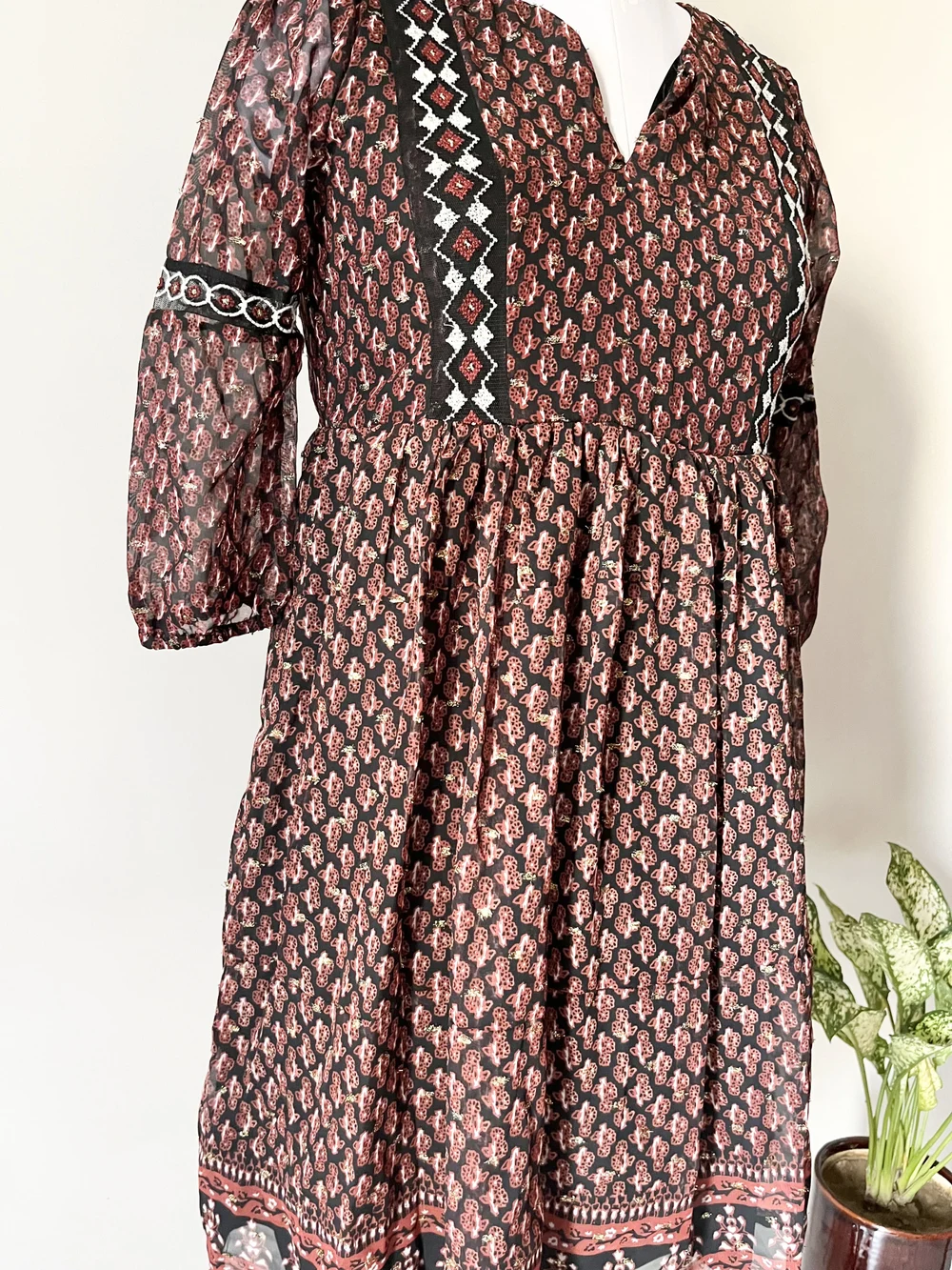 Boho aztec print dress