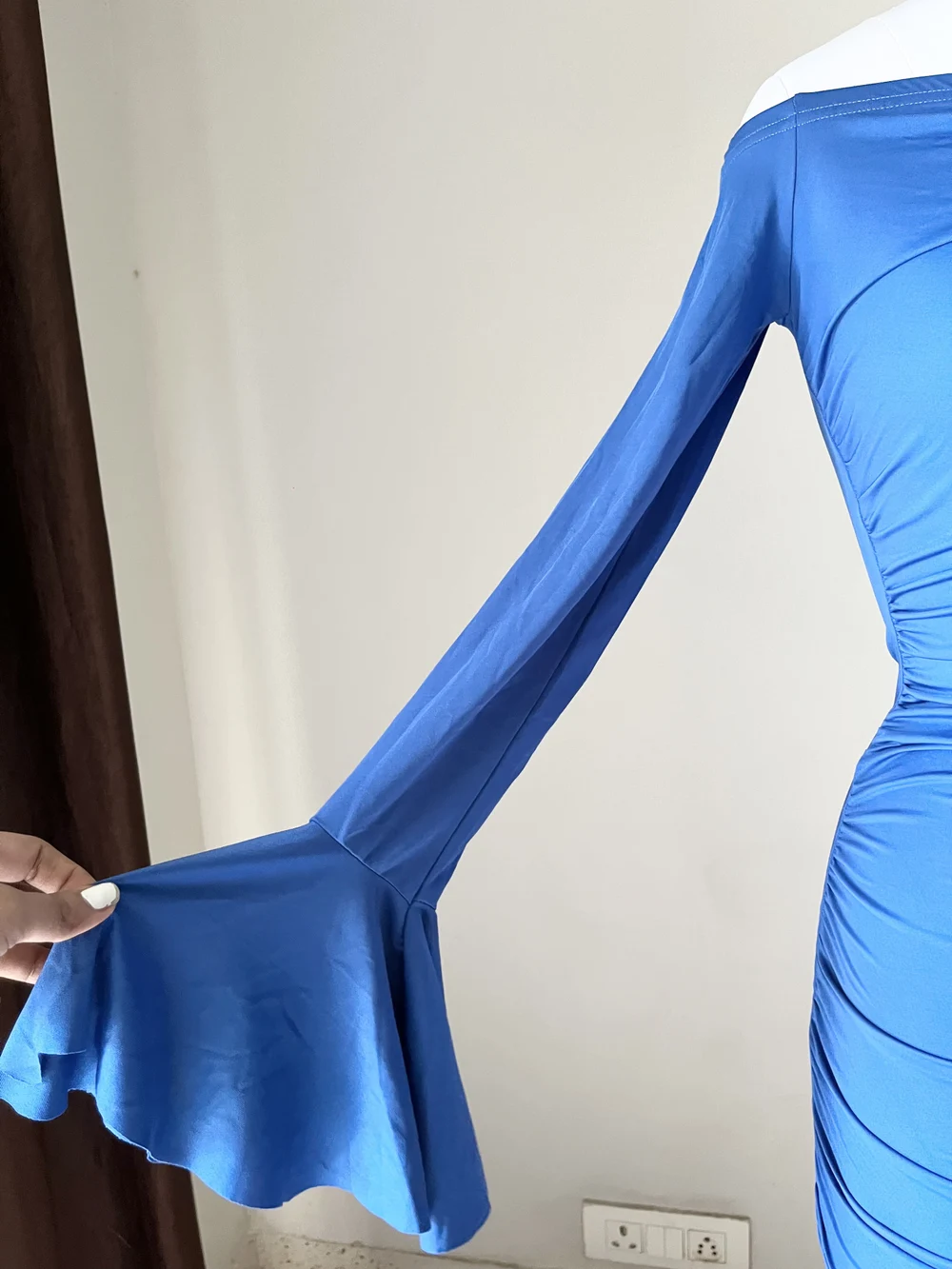 Electric blue smoking dress