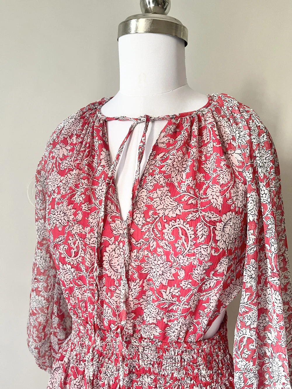 Paisley print cut-out dress