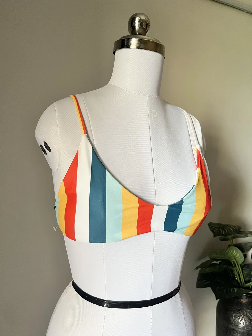 Multicolored bikini top