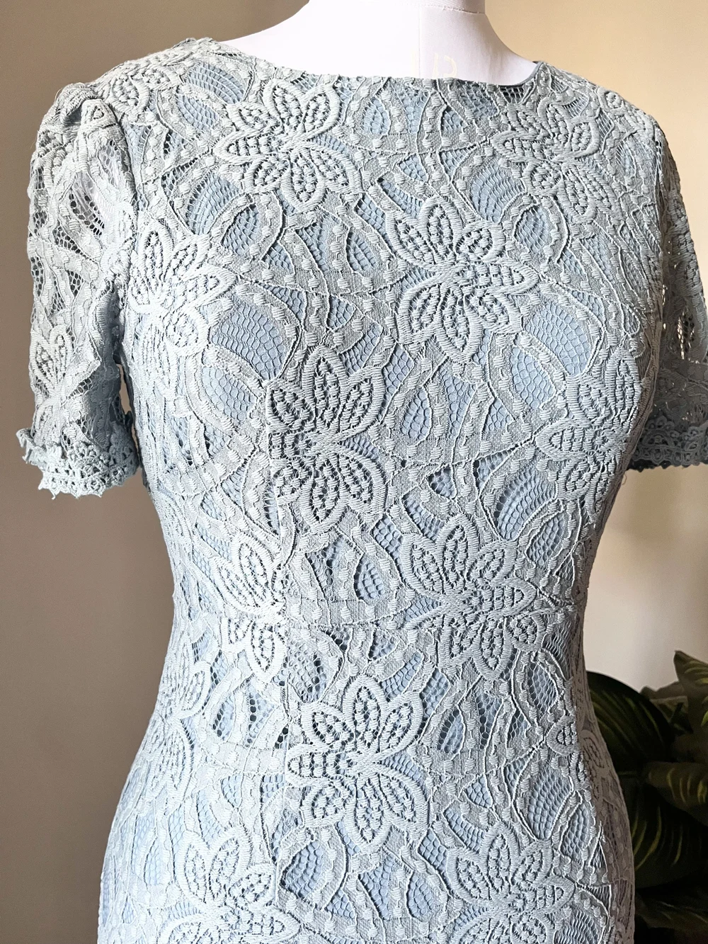 Pastel blue lace dress