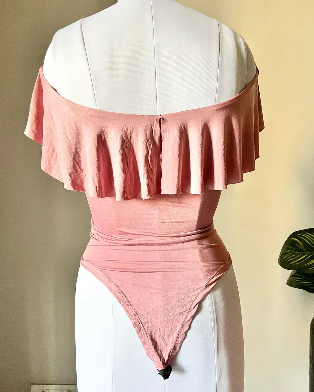 Pink Satin bodysuit 