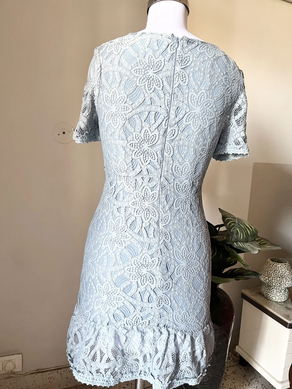 Pastel blue lace dress