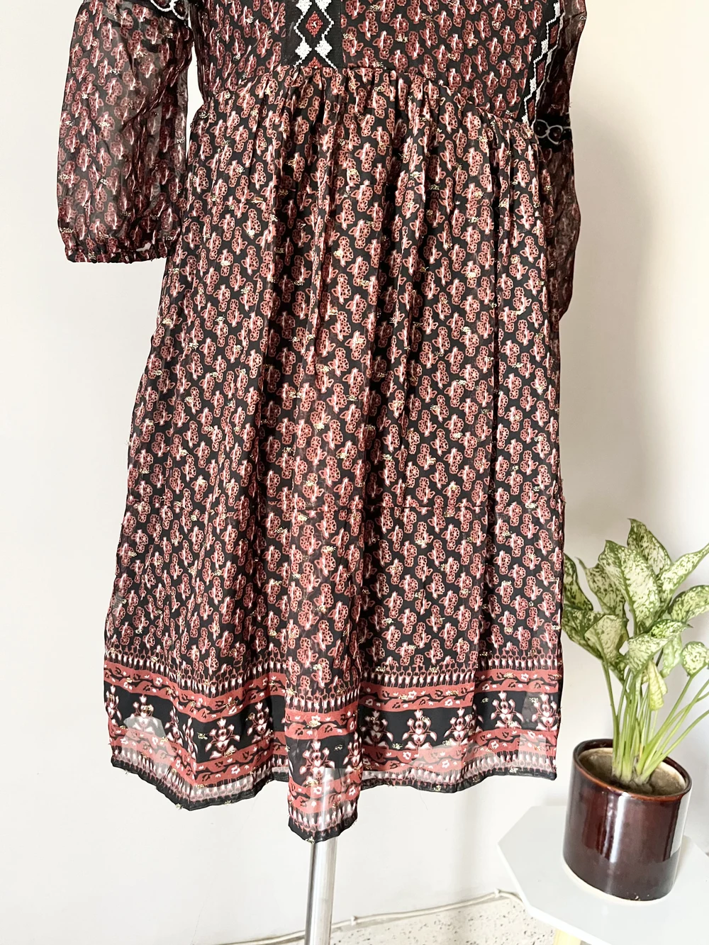 Boho aztec print dress