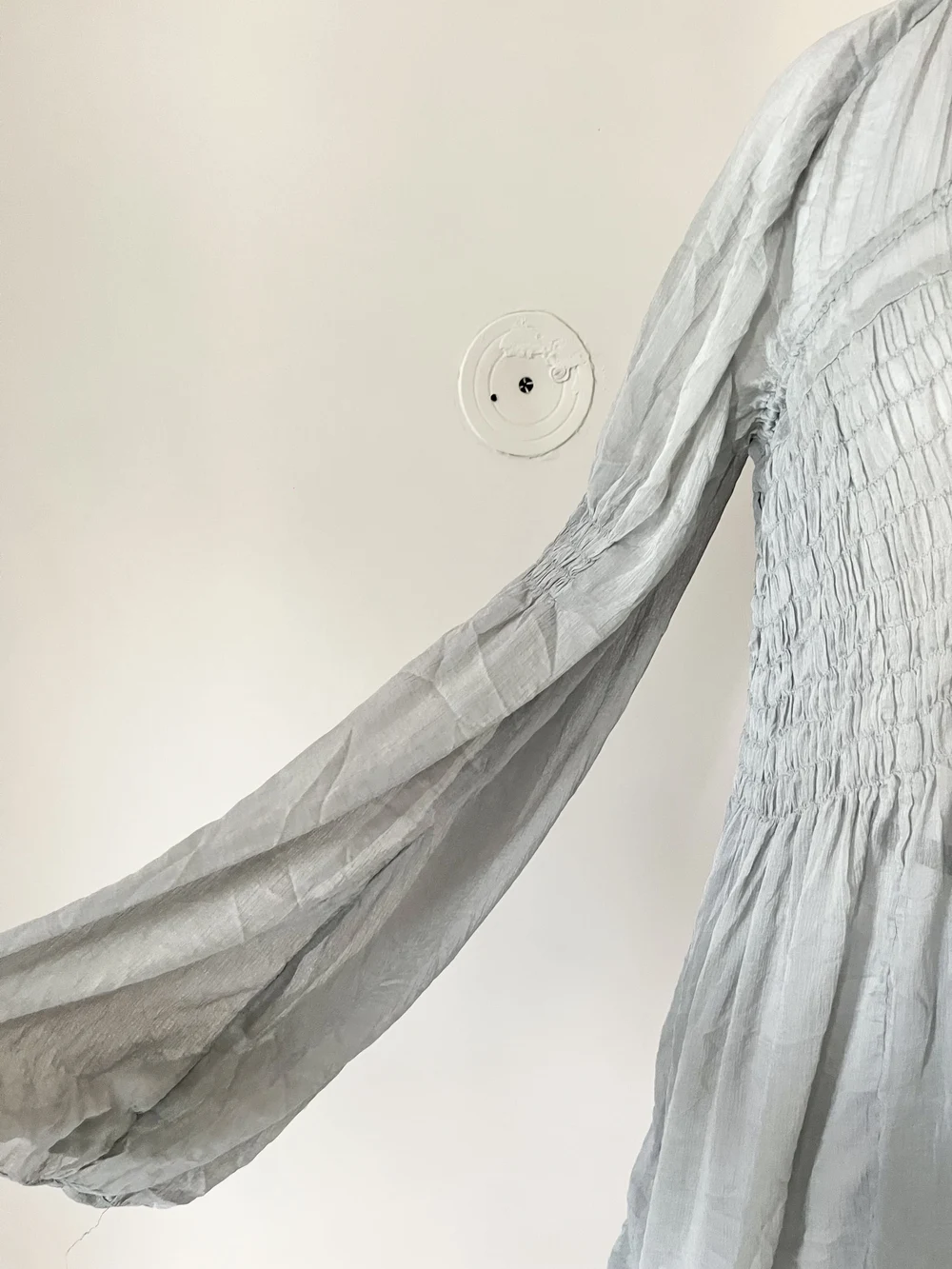 Powder blue sheer dress