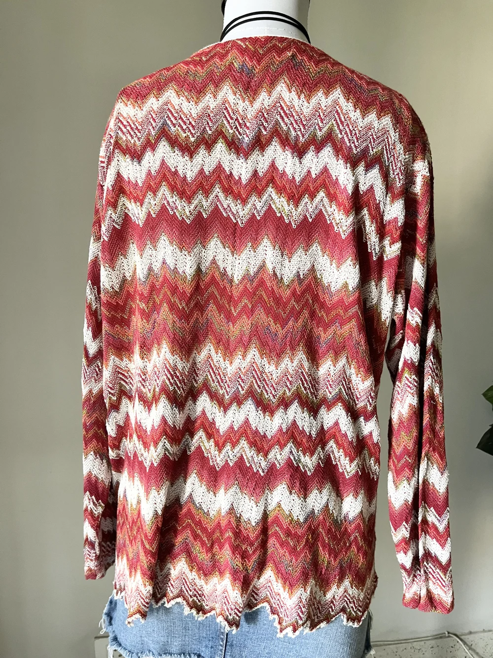 Multicolored crochet shrug 