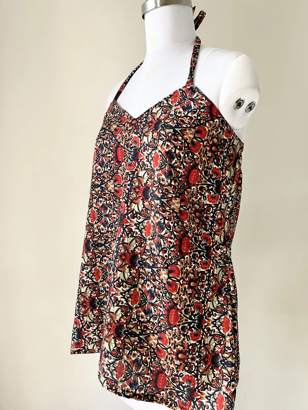 Floral halterneck short kurti