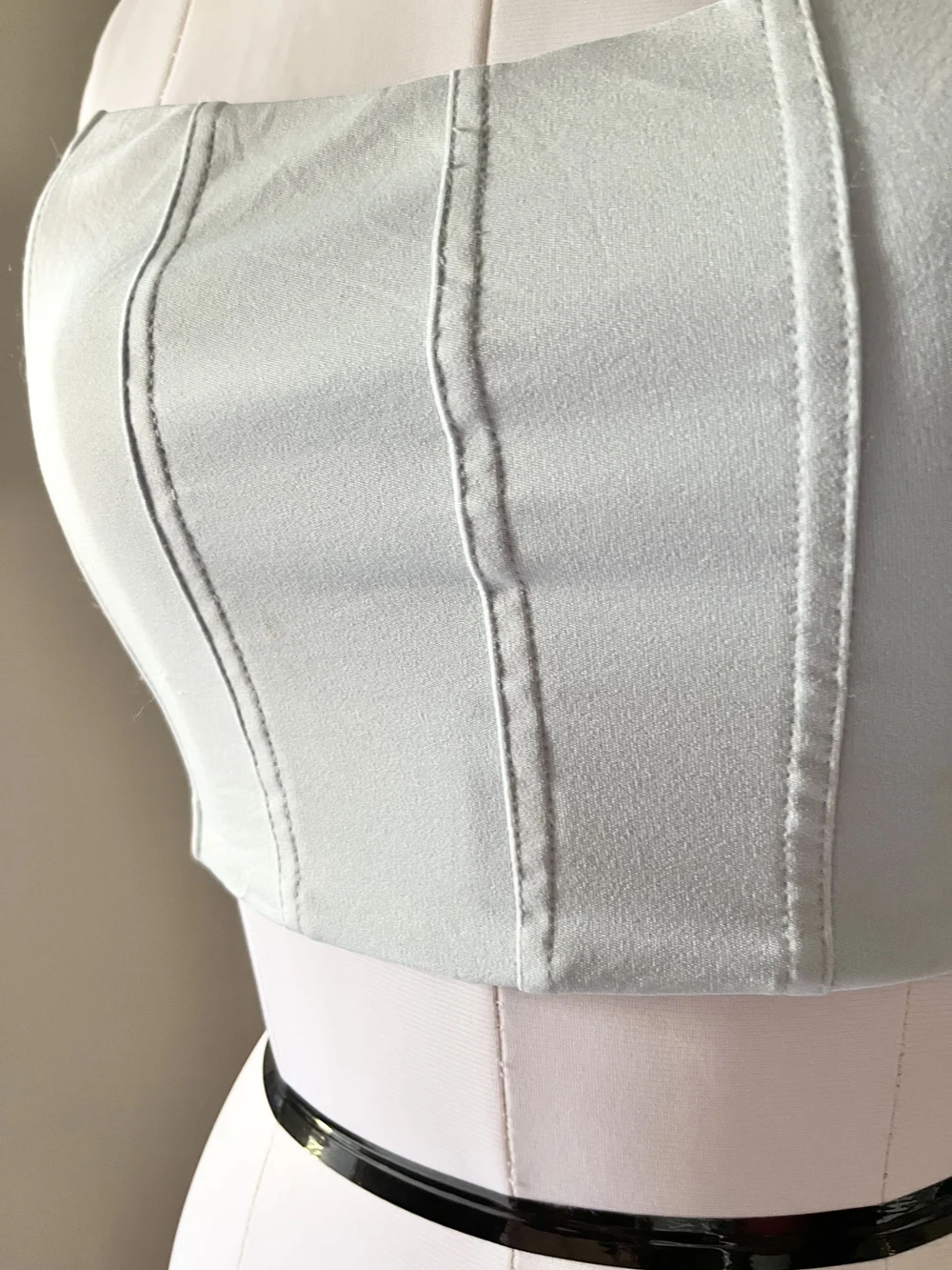 Powdered blue corset top