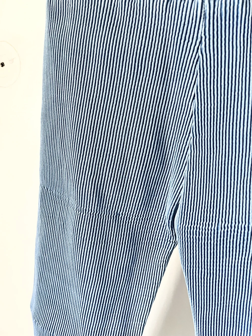 Pleated denim pants