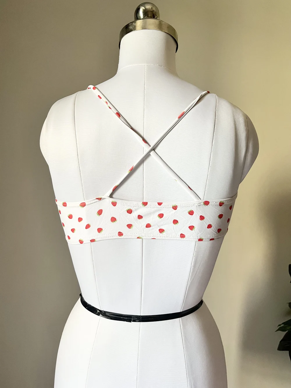 Strawberry print bikini top 