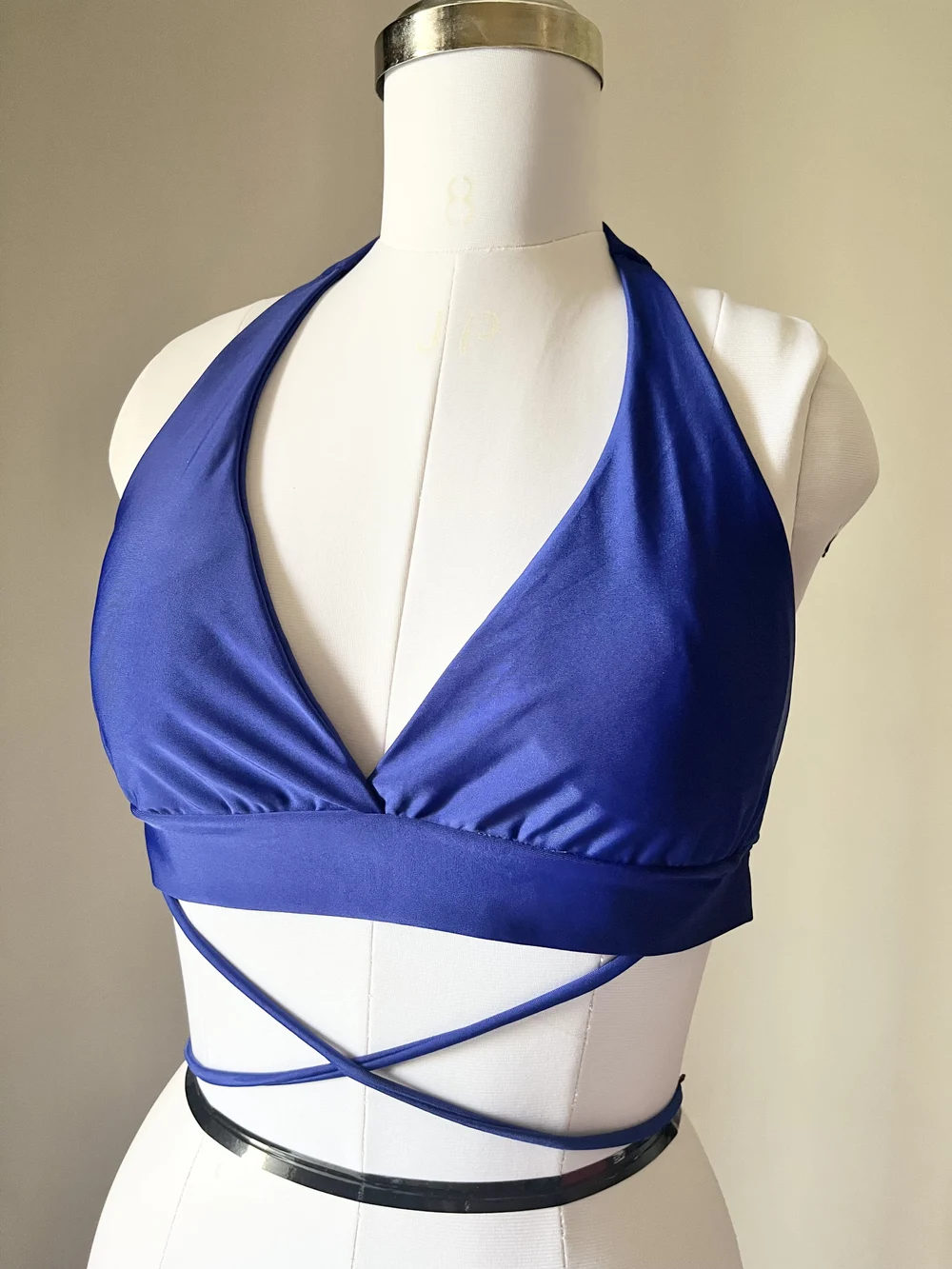 Electric blue bikini top