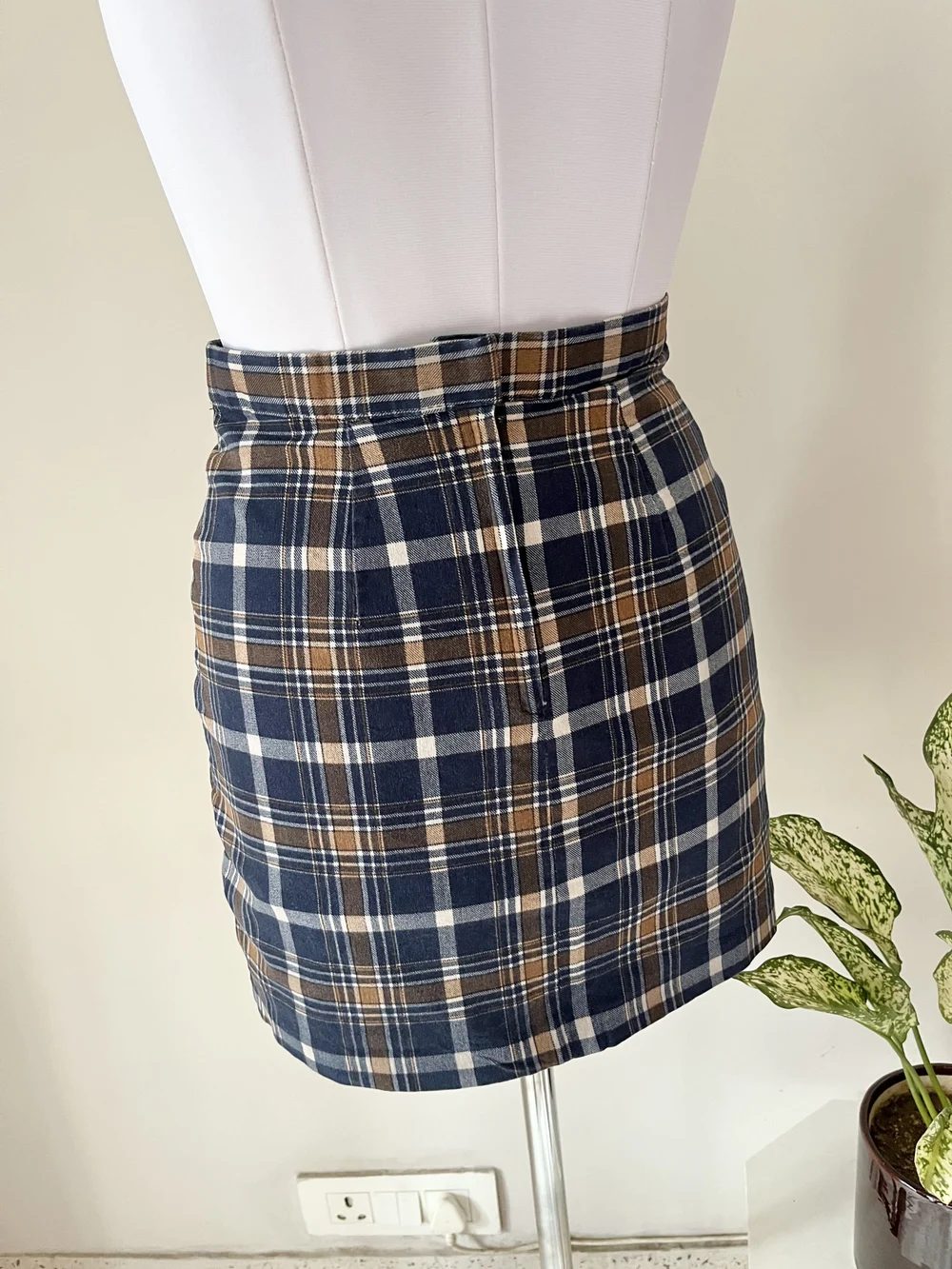 Korean plaid skirt