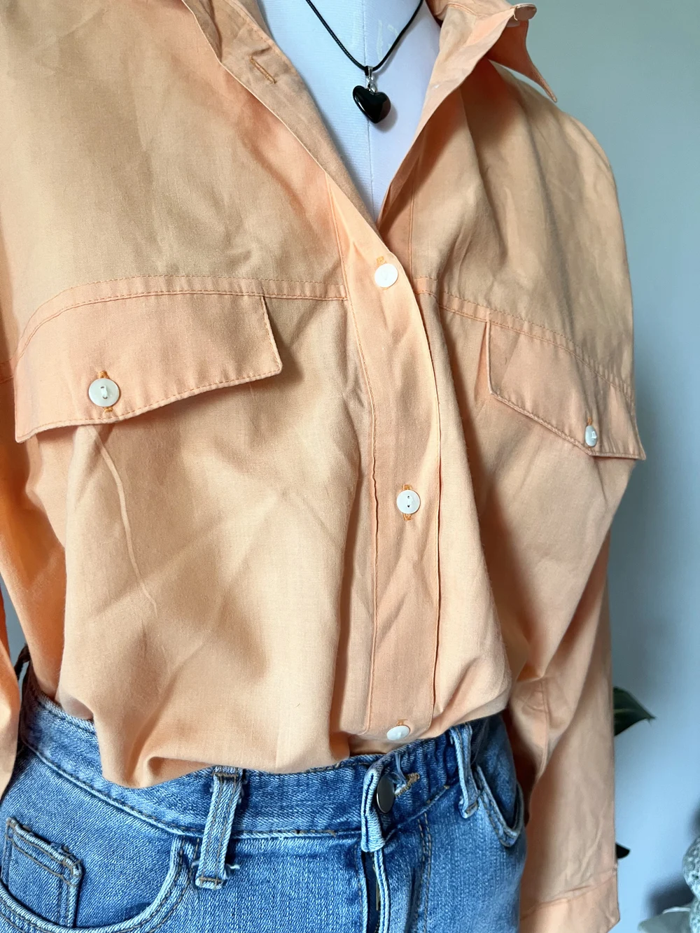 Orange cotton shirt