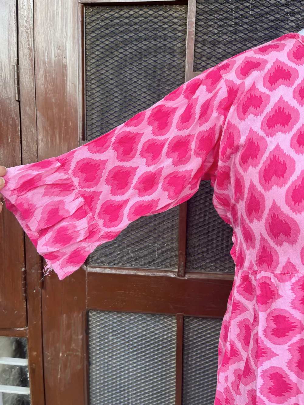 Pink printed kurti