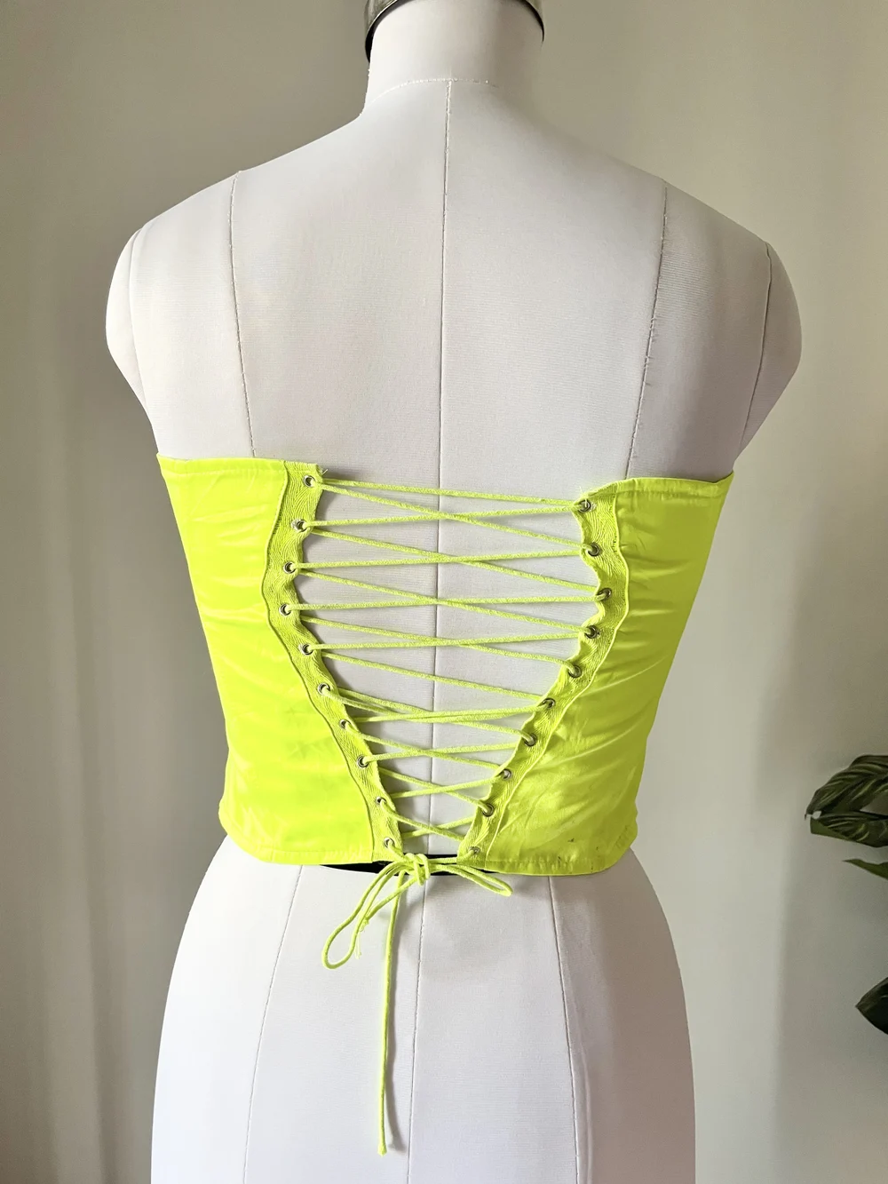 Neon tube corset top