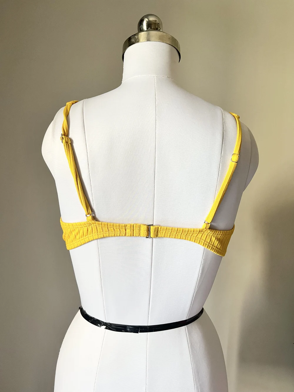 Yellow knot bikini top 