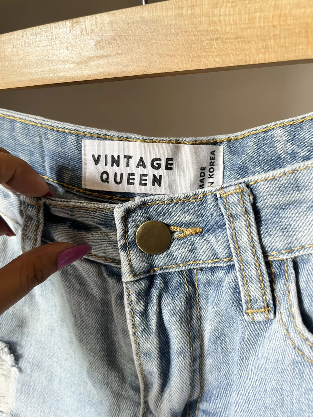 Printed stripe ripped shorts