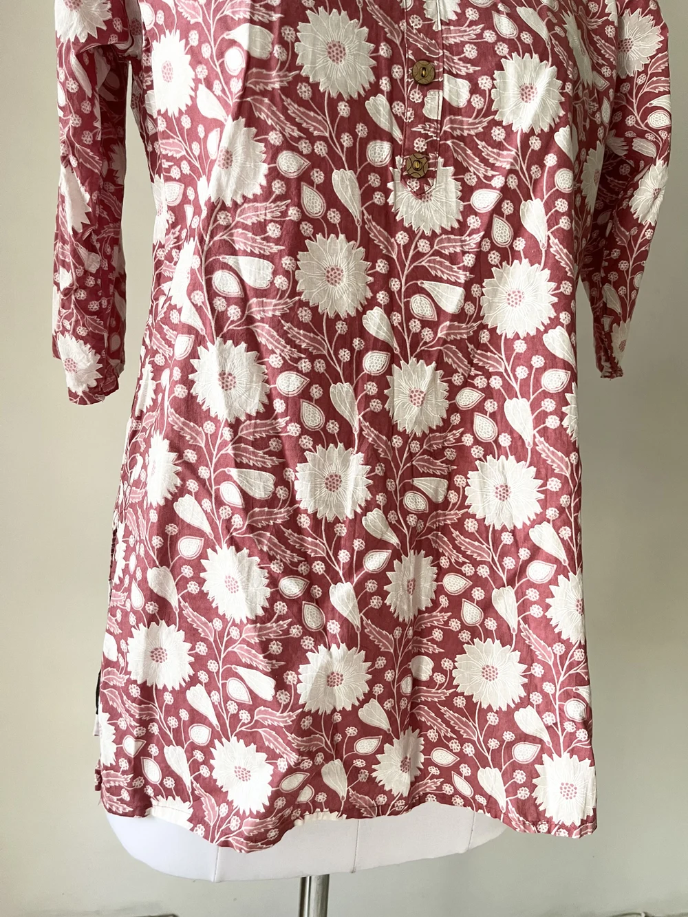 Pink floral kurti 