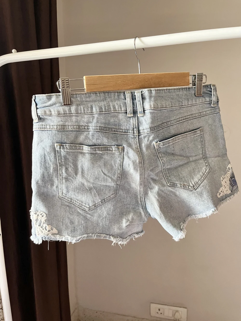 Patchwork Denim shorts