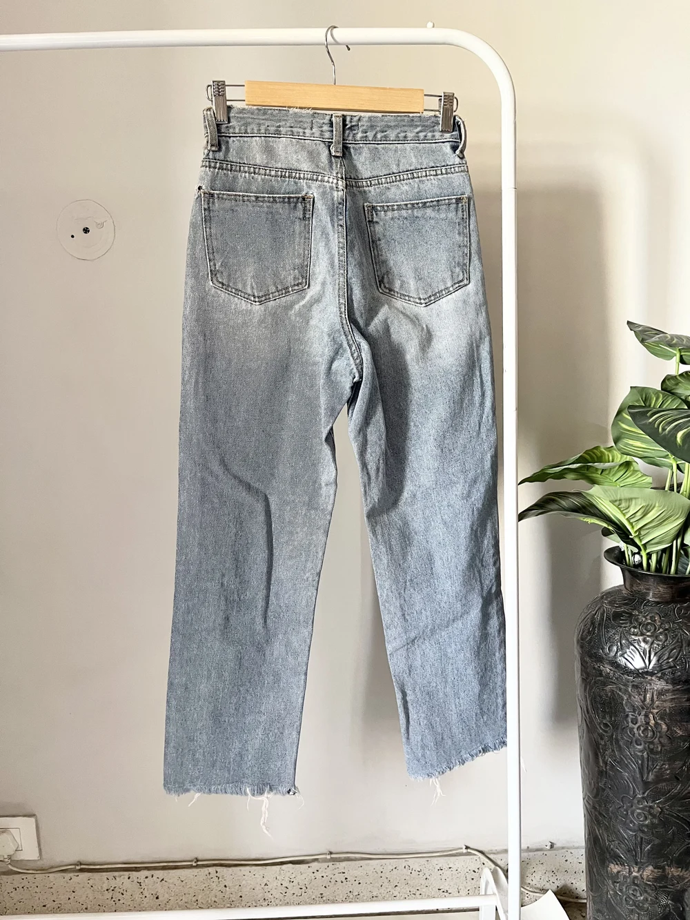 Blue straight fit jeans 