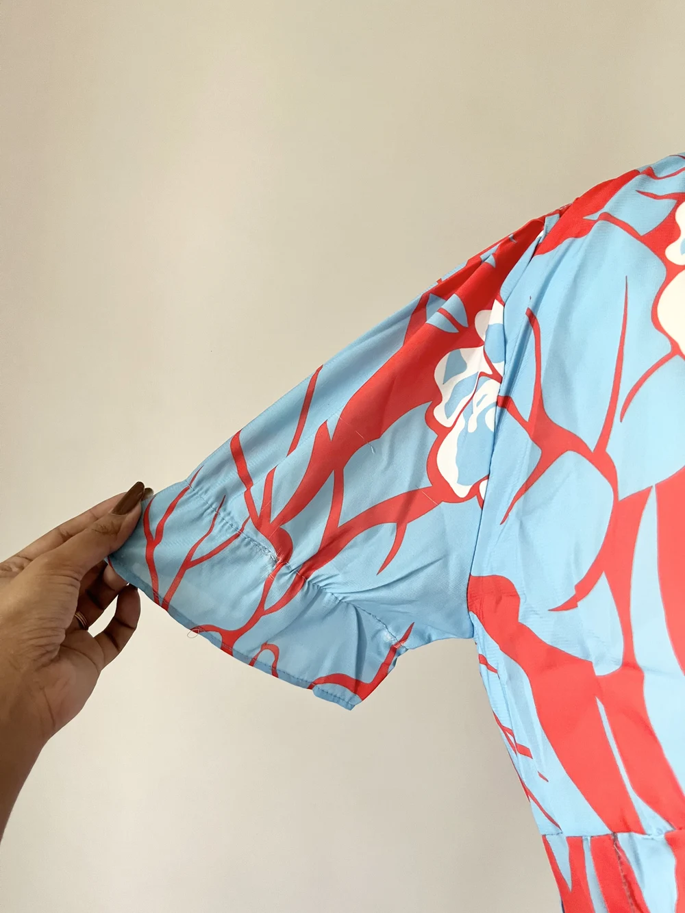 Blue floral printed dress