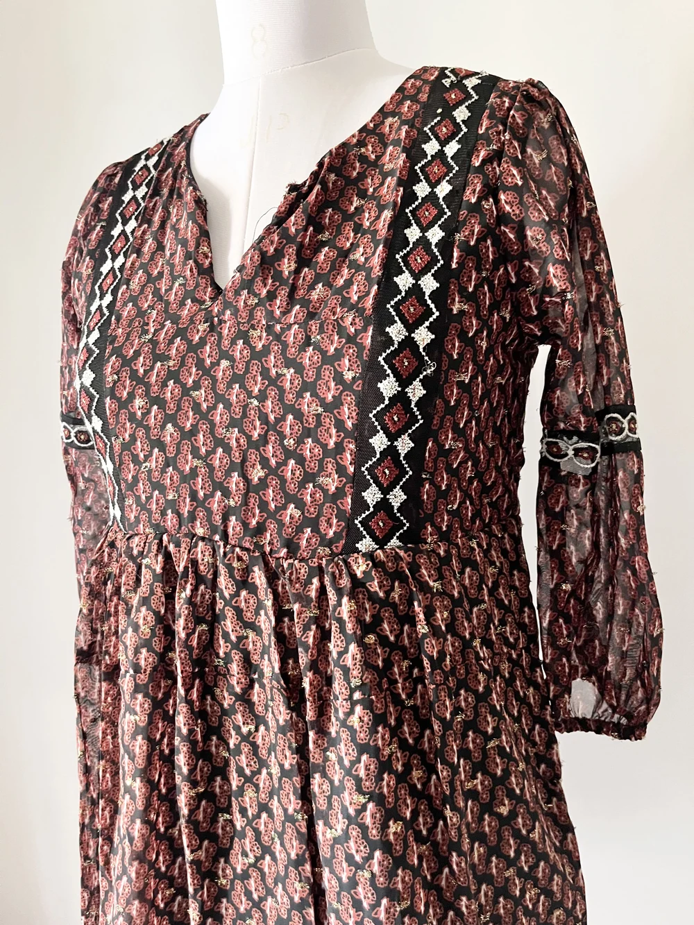 Boho aztec print dress