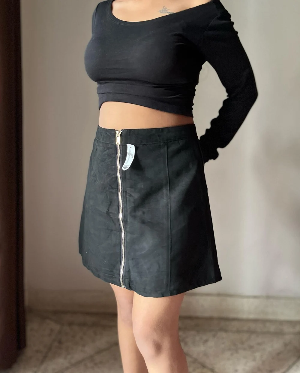 Black A-line skirt 