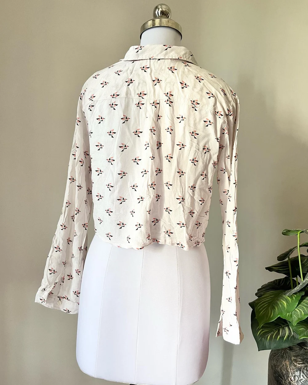 Bird Printed cotton shirt 