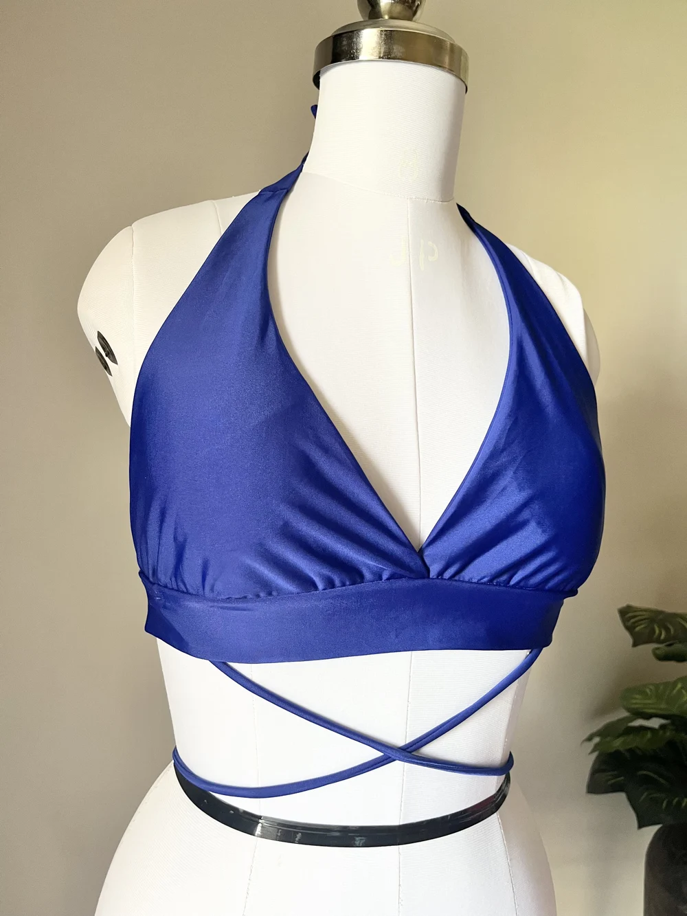 Electric blue bikini top