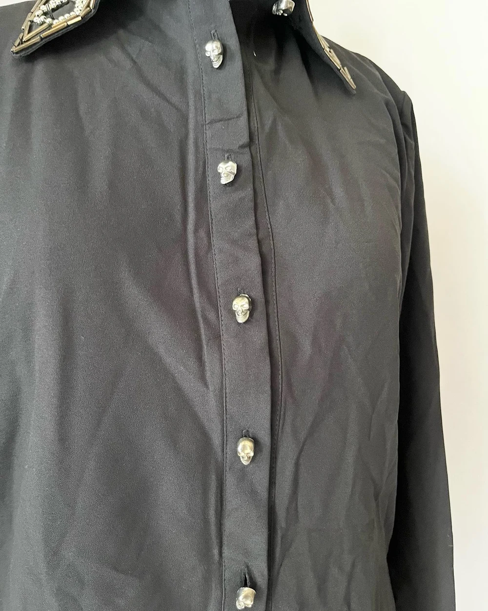 Black heavy work collar shirt 