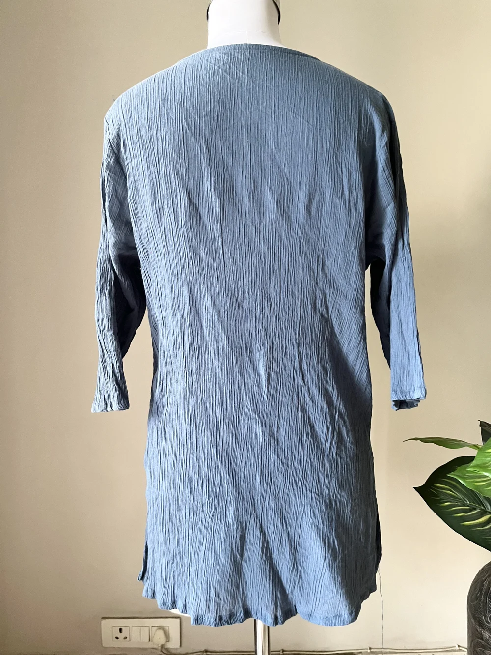 Blue embroidered kurti 